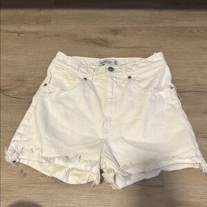 Abercrombie & Fitch White Jean Shorts